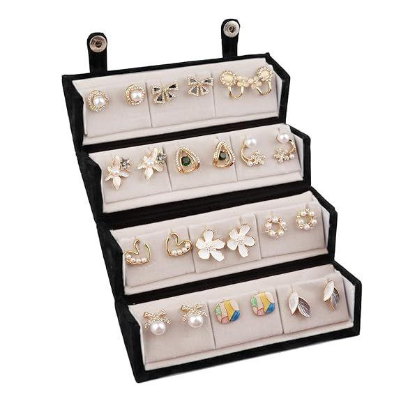 Pretty Pairings 12 Pairs Earrings Set for Women with Jewellery Box | Stylish Stud, Pearl, Drop & Designer Earrings |