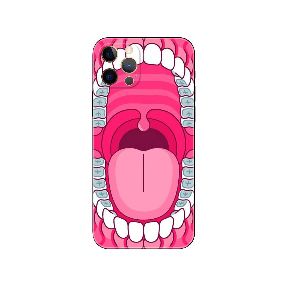 Cute Cartoon Dentist Tooth Phone Case for Iphone 5 5s 2020se 6 6s 7 8 Plus X 10 XR XS 11 12 13 Mini Pro MAX Black Tpu Back Cover