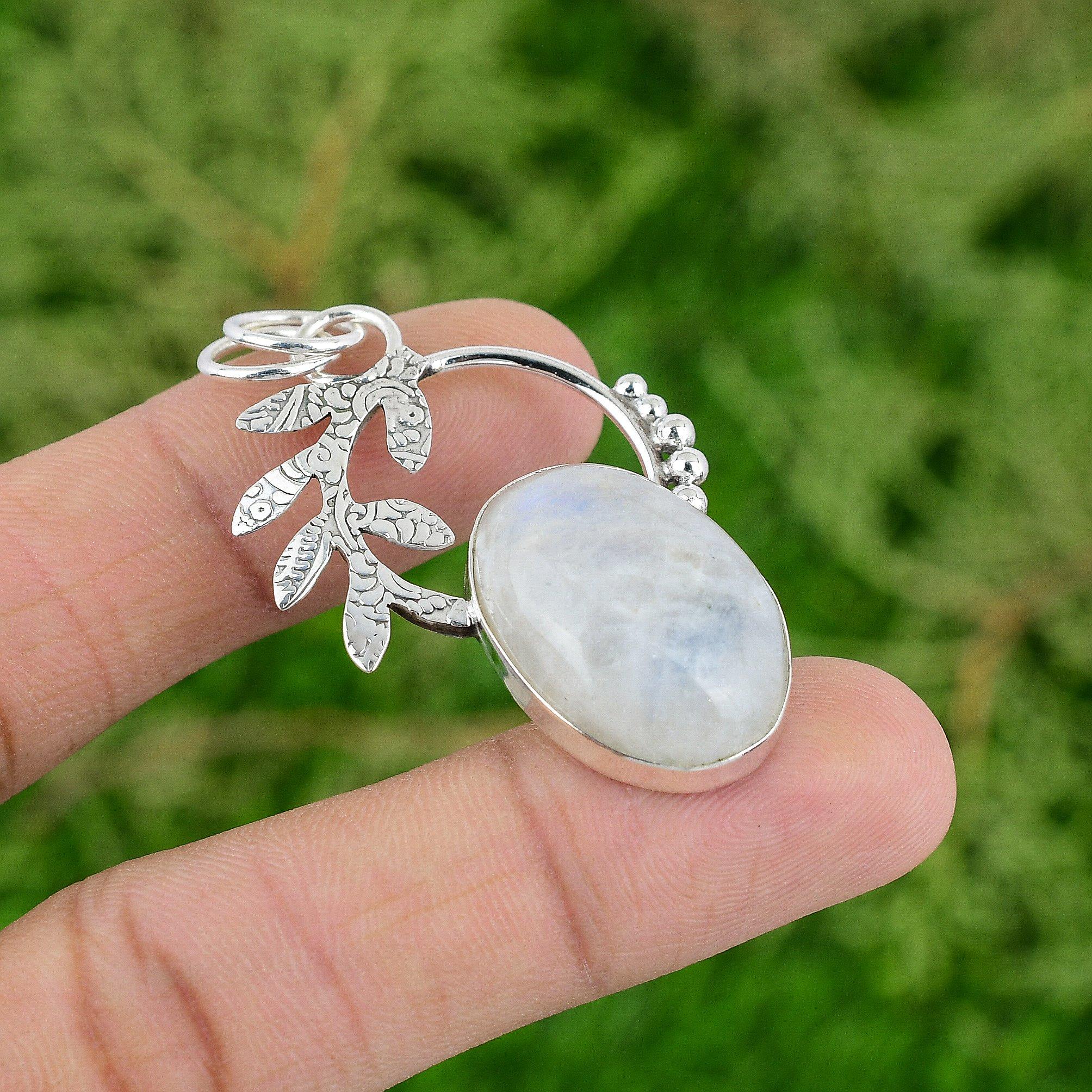 

Распродажа ко Дню дочерей Серебро 925 пробы Натуральный радужный лунный камень Мать Безель Новый кулон