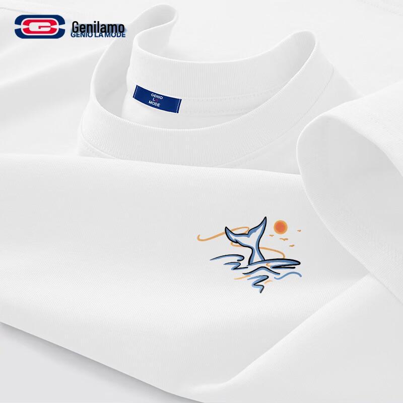 GENIOLAMODE Men's Loose Fit Cotton Graphic T-Shirt