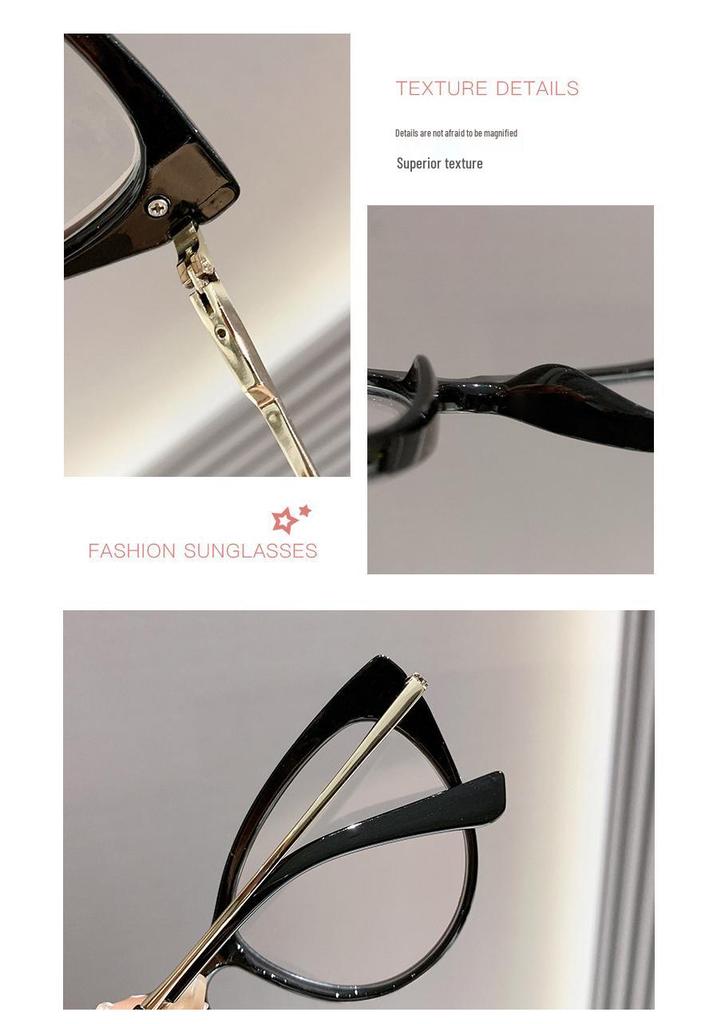 Premium Photochromic Cat Eye Blue Light Blocking Myopia Glasses with Frames and Lenses