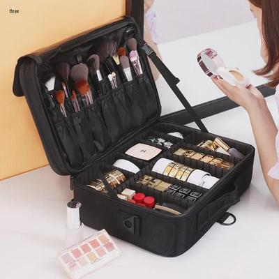 Spacious Multi-Layer Cosmetic Organizer Bag
