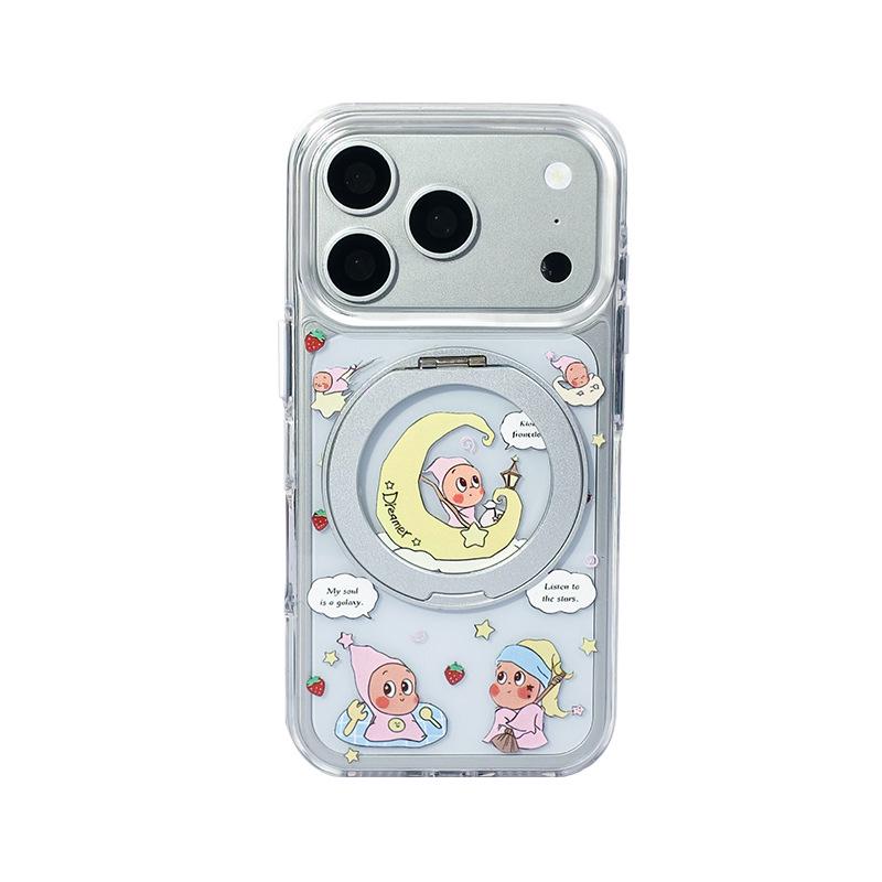 iPhone 17 Pro Max/15 Pro Case with 360° Pivot Stand