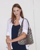 Sehr Leopard Twill Cotton Middle Bag (Brown)