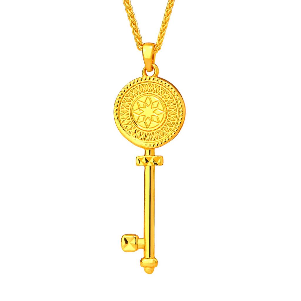 Xiaohongshu Sand Gold Eight-Pointed Star Key Pendant for Women, Elegant Old Money Style Gift for Best Friend or Girlfriend.