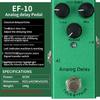 Compact Electric Guitar Effects Pedal: Overdrive, Distortion, Tremolo, Delay, Chorus, Reverb