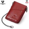 Humerpaul Portafoglio da donna 100% pelle di mucca Portafoglio pochette