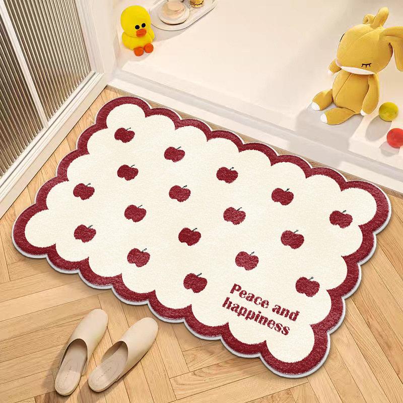 Princess please be happy floor mat cartoon imitation velvet bathroom absorbent toilet wear-resistant door mat