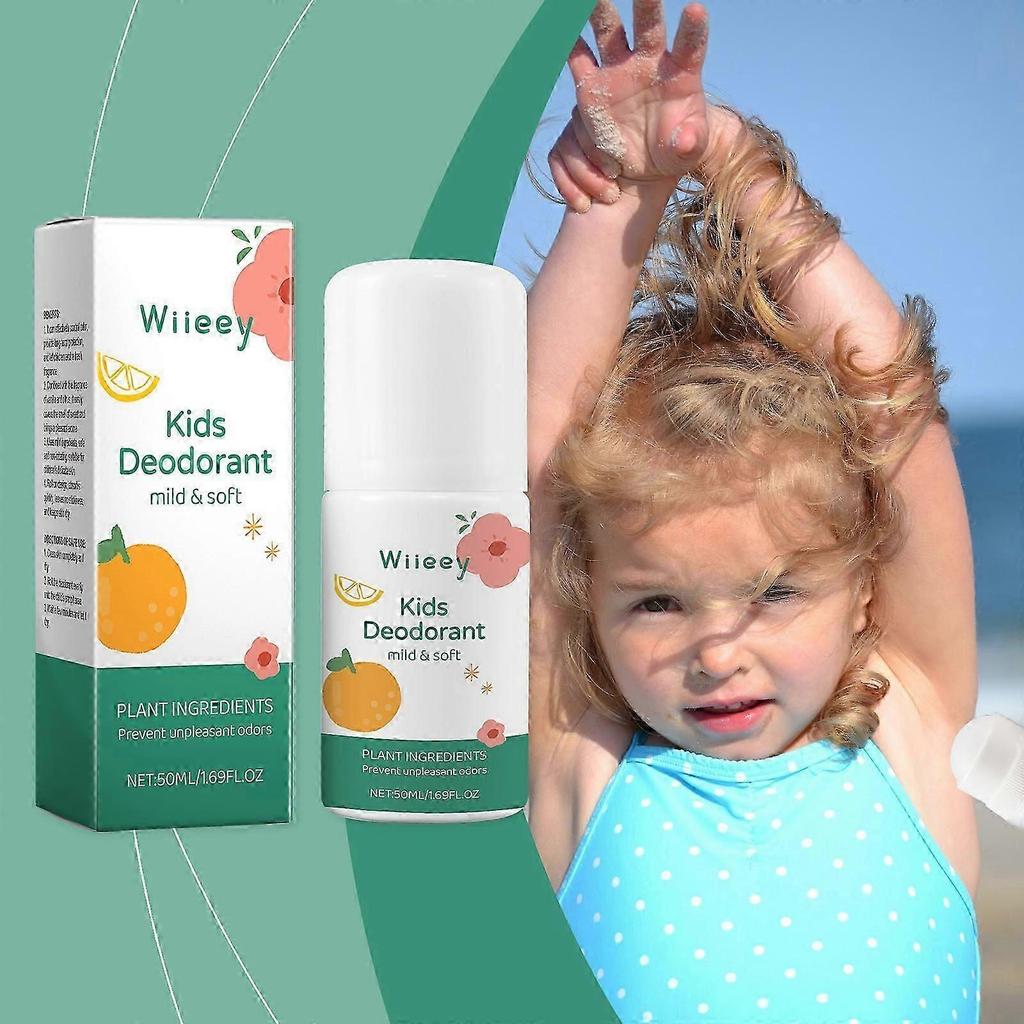 Fresh Natural Deodorant For Kids Teens Aluminum Free, Hypoallergenic Deodorant, Vanilla Citrus Roller Fragrance, Children's Sweat Roller Armpit Sweat