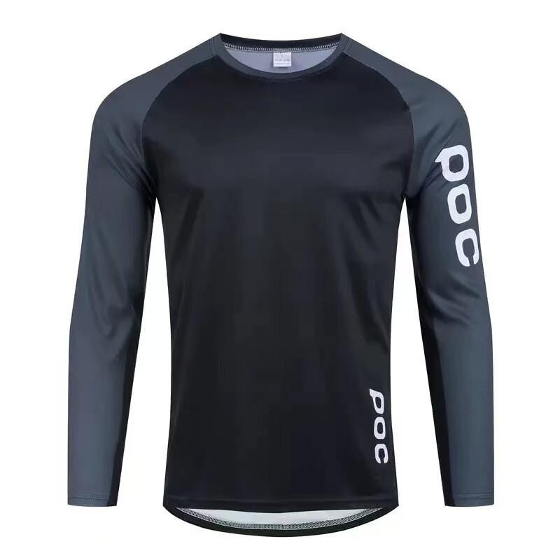 Mens Quick-Dry Long Sleeve MTB Cycling Jersey Trail Riding Downhill Mountain Bike Outdoor Sports