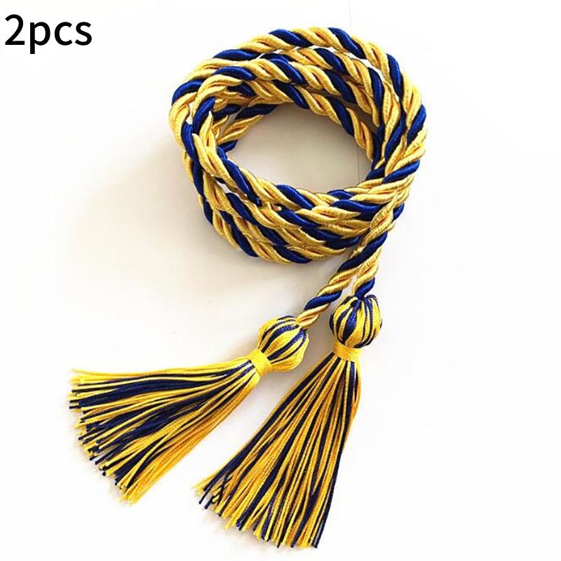 1/2pcs Graduation Honor Cords Craft Braided Tassels Drawstring Rope Polyester Yarn Honor Cord Graduation Students Bachelor Gown
