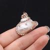4Pcs Peeled Snail Pendant Golden Artificial Drilling Shell With Diamond 28x30-30x35mm For Jewelry Making DIY Necklace Bracelet Earrings Accessory