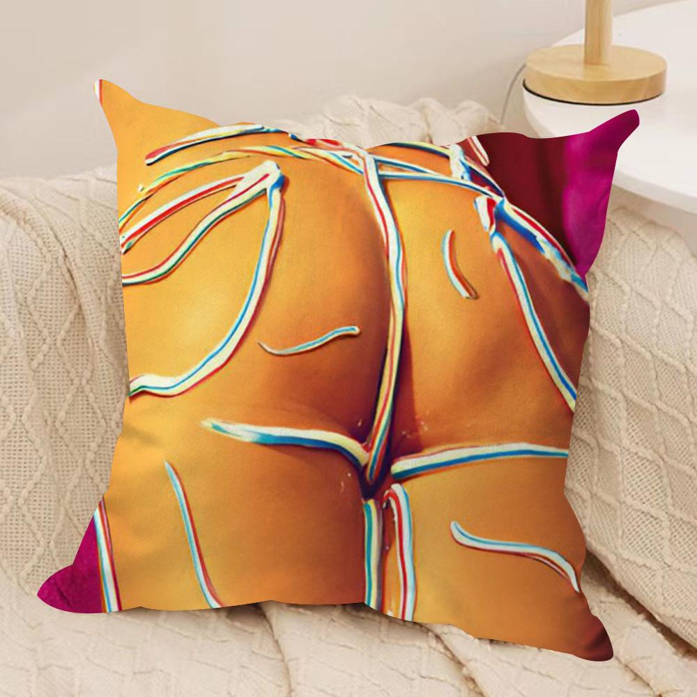 Fashion T-Toiletpaper Cushion Cover Soft Plush Fabric Double-Sided Printed Sofa Cushion Cover for All Seasons Home Decor Gift