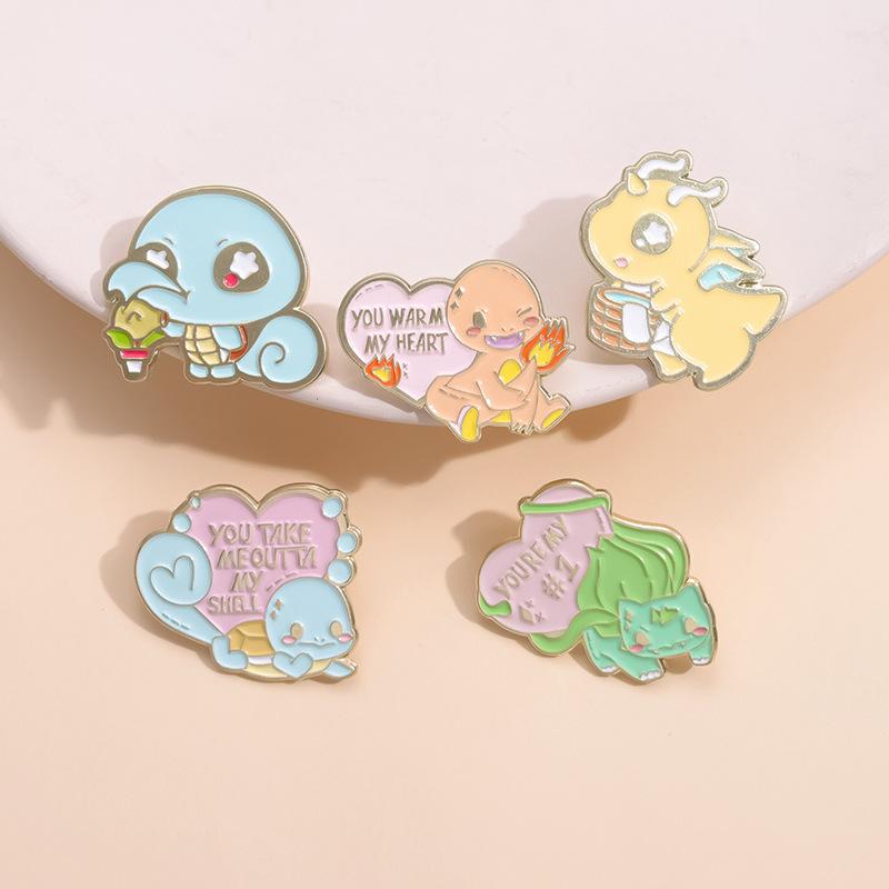 Inspired Unique Anime Animal Brooch With Eyecatching Letter Elements In Finish Glossy