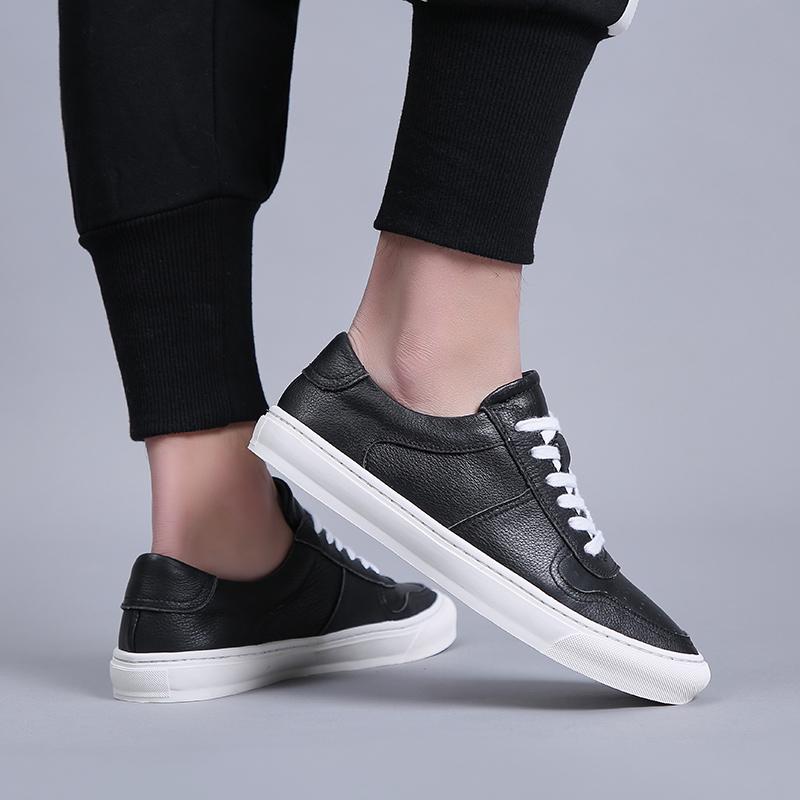 Men&Amp;#39;S Shoes Newest Comfortable Casual Shoes Genuine Leather White Sneakers Men Sports Walking Shoes Korean Style Platform All-Match