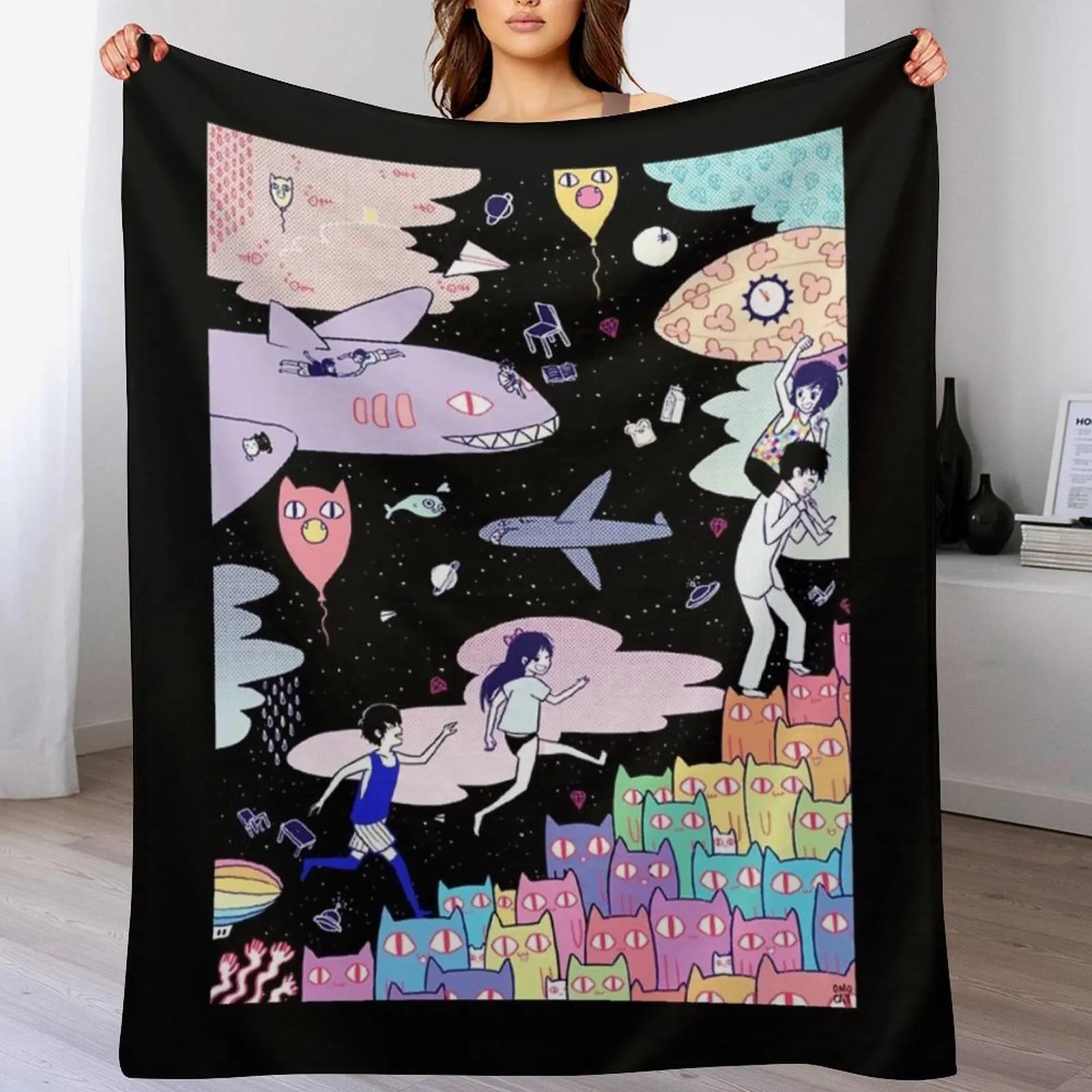 

omori Tshirt omori fanart game sticker sticker poster Throw Blanket Cozy Home Blanket Gift for Christmas Holiday 102x76cm(40x30in)