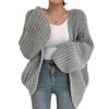 Korean Chic V-neck Loose Lantern Sleeve Cardigan Sweater