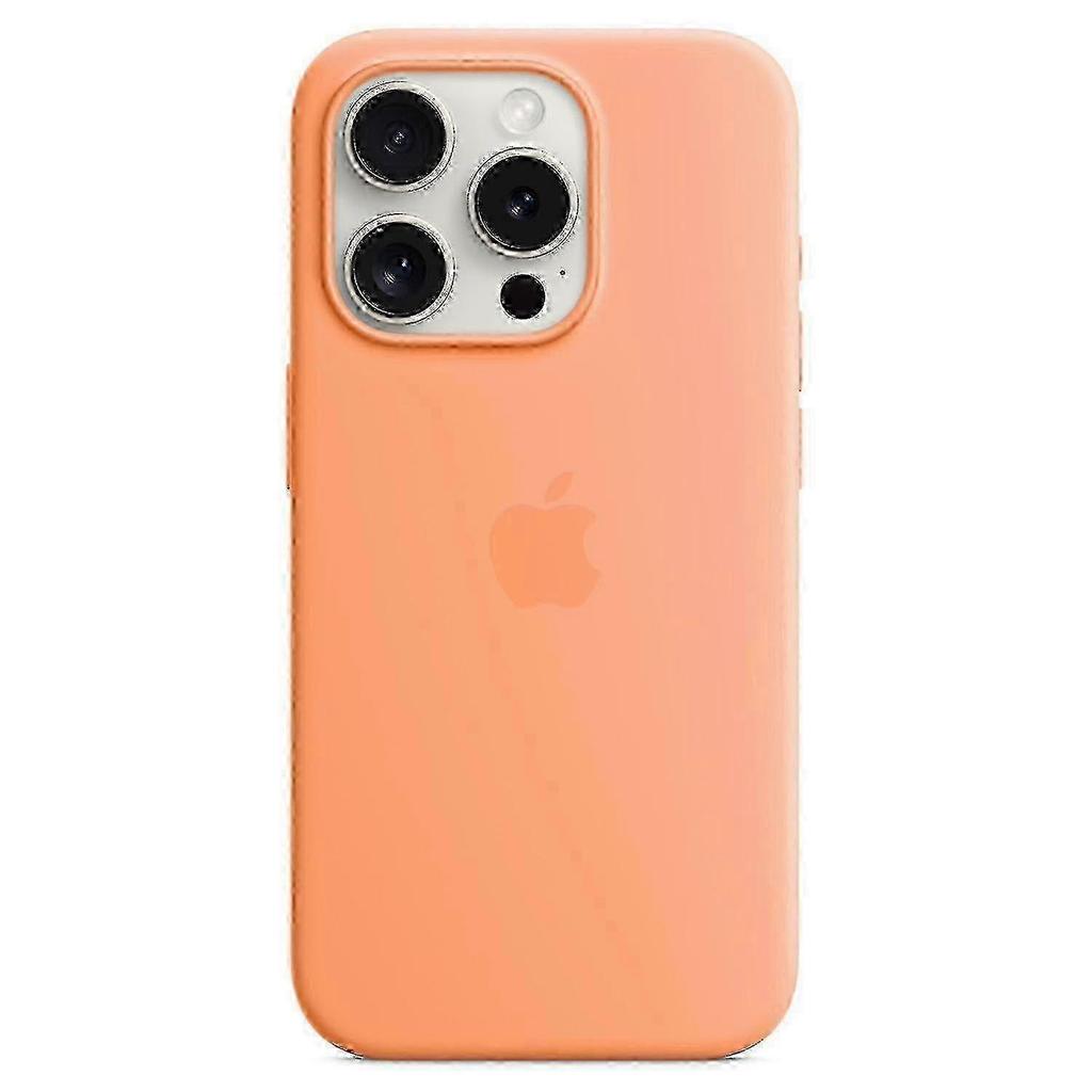 Pomarańczowe etui do iPhone'a 15 Pro Max - Magnetyczny silikonowy design z MagSafe