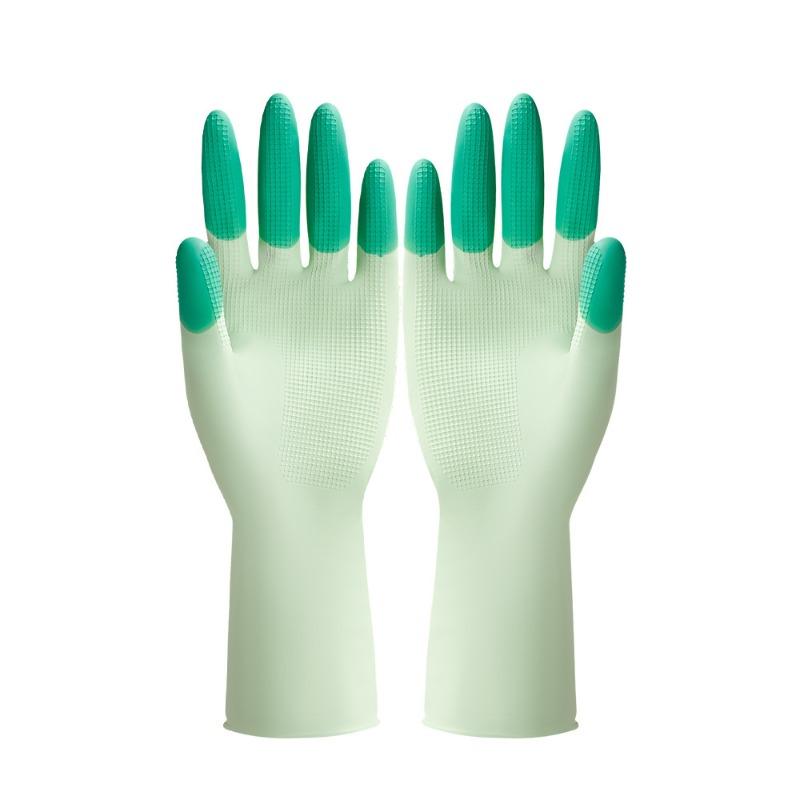 Latex Spülhandschuhe, Haushaltsspülhandschuhe, Küchenverdickte Latex-Gummihandschuhe, Ölbeständige Küchenhandschuhe