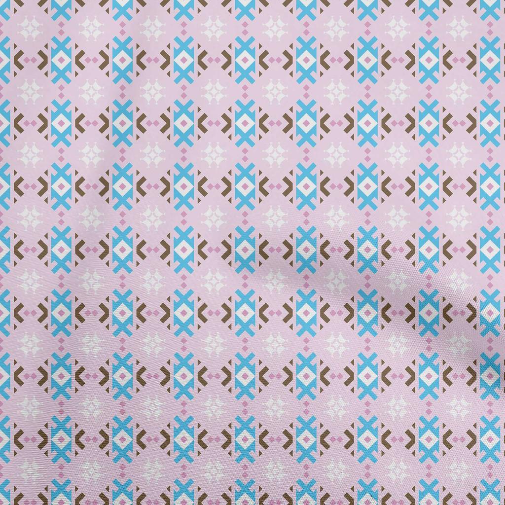 oneOone Cotton Flex Light Pink Fabric Asian Leaf Block Sewing Craft Projects Fabric Prints By Yard 40 Inch