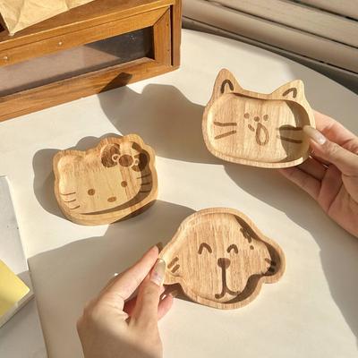 Dipping Dish Cute Wooden Tray Fruit Snack Tray Candy Tray Exquisite Snack Dish Tomato Sauce Dipping Dish