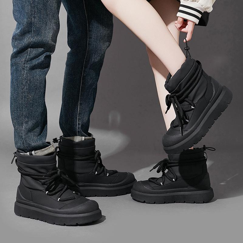 Winter Velvet Thickened Men's and Women's Versatile Warm Cotton Thick-soled Cold-proof Functional Wind Tooling Snow Boots