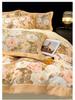Cozy Winter Milk Velvet 4-Piece Fleece Bedding Set: Double-Sided Printed Duvet Cover