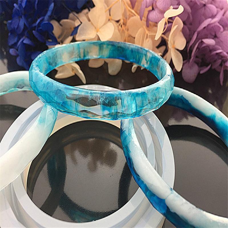 

Полупрозрачный круглый силиконовый браслет плесень форма diy смола bangle инструмент