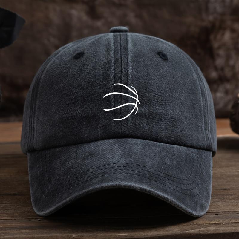 Football Printed Baseball Cap For Men, Outdoor Hat With Curved Brim For Sun Protection And Adjustable Duckbill Cap, Trendy