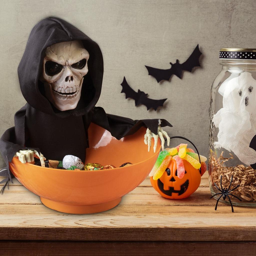 2025 Halloween Horror Witch Electric Fruit Plate Bar Party Ghost Skeleton Frightening Scary Decoration Props Scene Layout