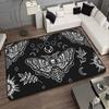 VIKAMA Dark-Style Moth Star Moon Living Room Rug Non-Slip Wear-Resistant Home Sofa Coffee Table Decorative Floor Mat