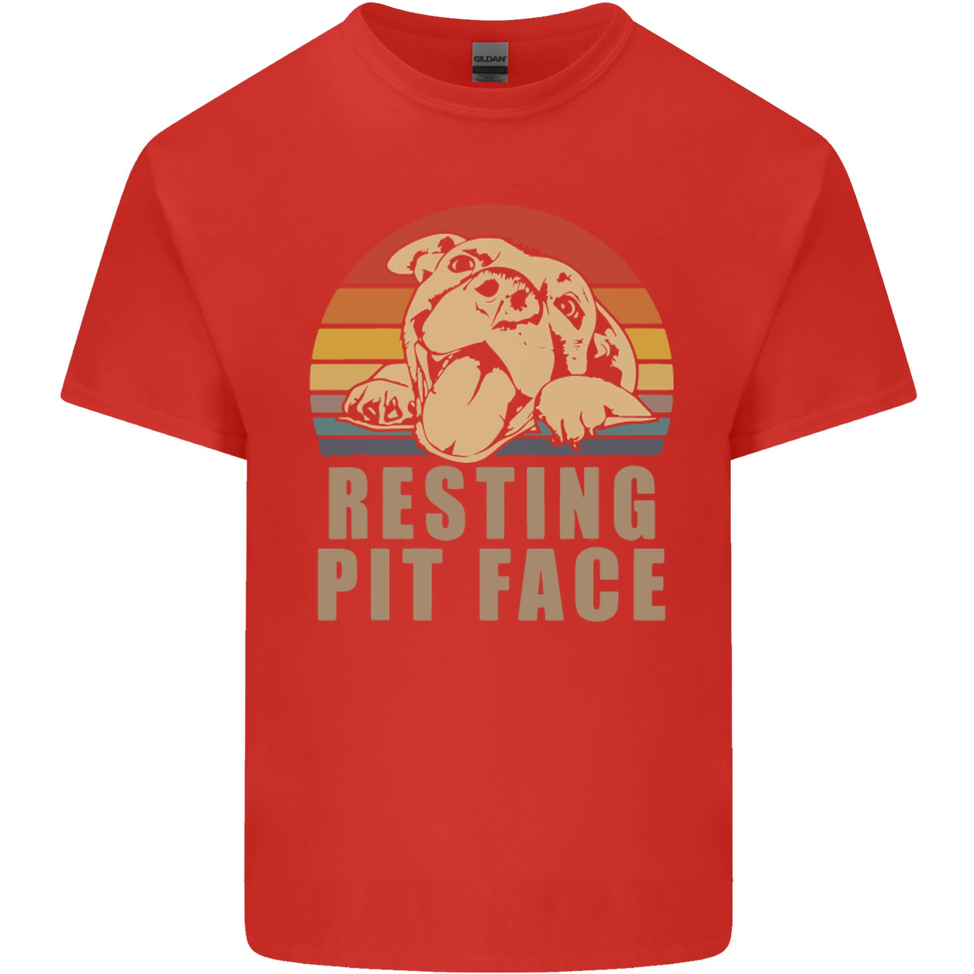 Resting Pit Bull Face Funny Dog Puppy Unisexs Light Cotton TShirt S
