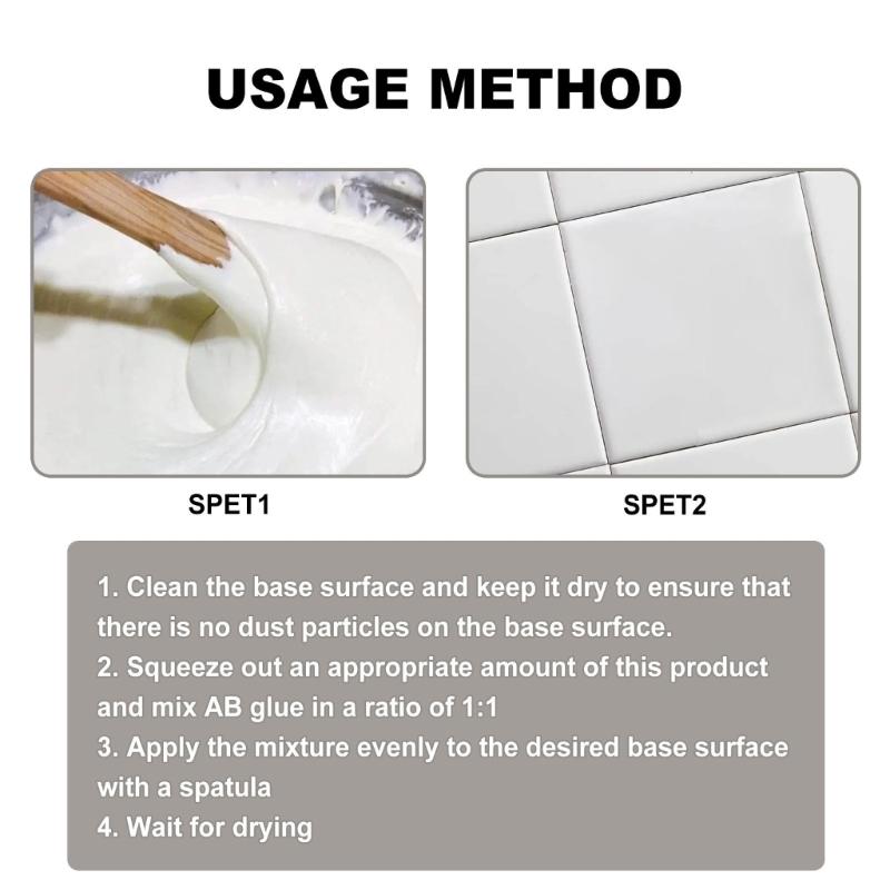 Ceramic Tile Porcelain Repair Waterproof Tube Tile Refinishing Porcelain Bathtub Repair AB Adhesive Glues for Porcelain
