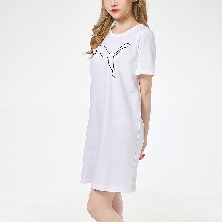 Women's PUMA TECH Hybrid Short Sleeved Dress Women's White