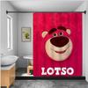 Shower Cute Pink Lotso Curtain Waterproof Polyester Fabric Paint Colorful Bath Curtains Home Bathroom Decor With Hook