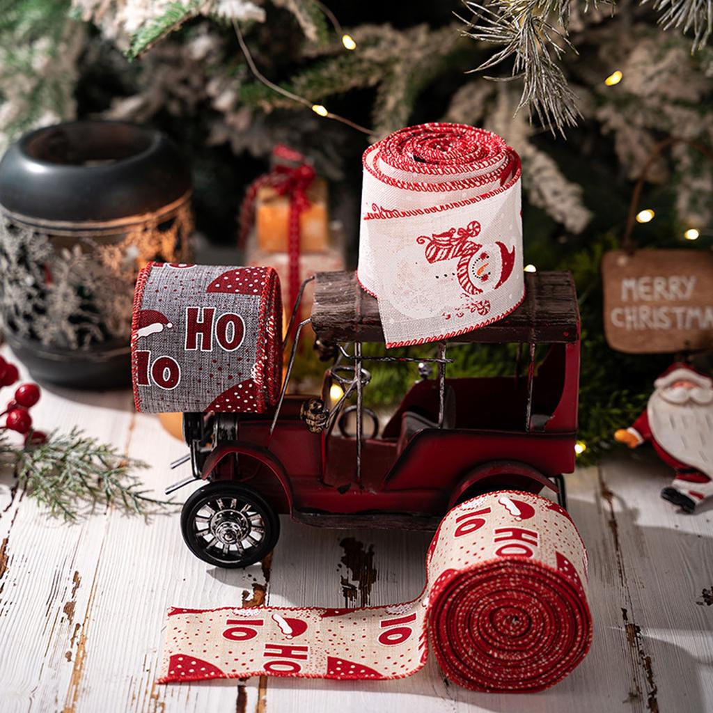 5m Christmas Snowman Ribbon Christmas Ribbon Christmas Tree Decoration Ribbon Gift Decoration Ribbon