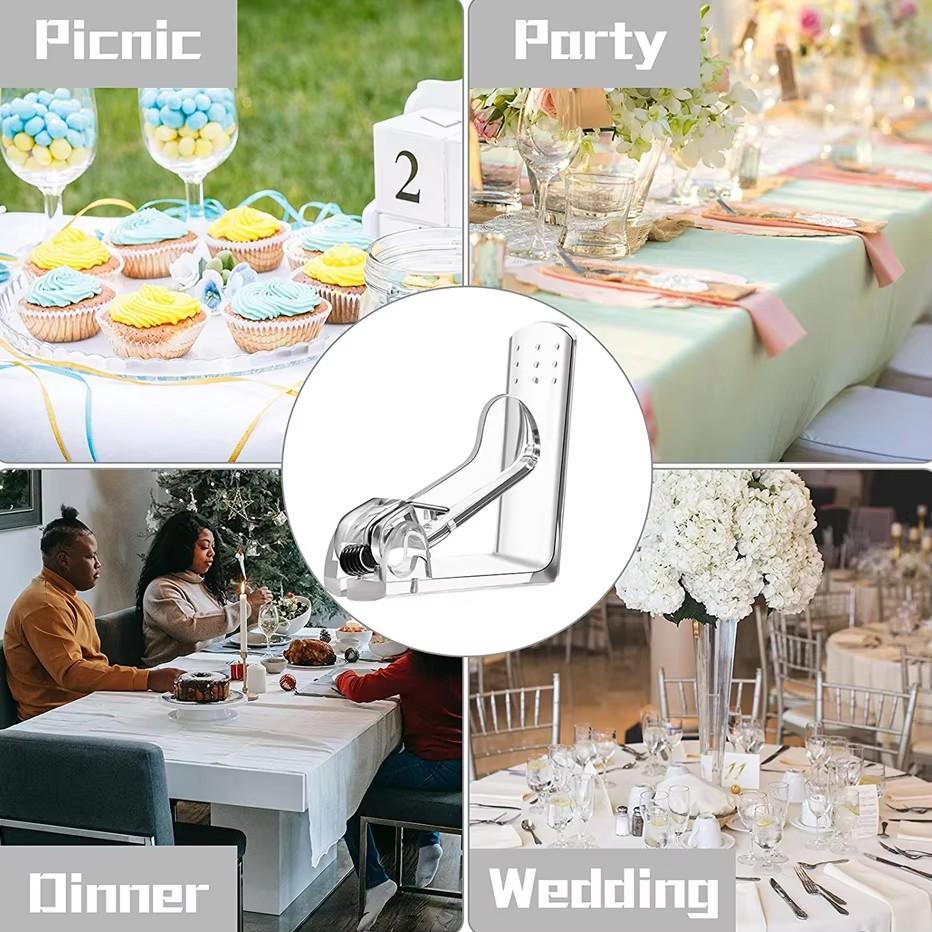 Plastic Transparent Table Cloth Clip Wedding Picnic Table Cover Clip Holder Anti-Slip Party Tablecloth Stable Clips Fixed Clamp