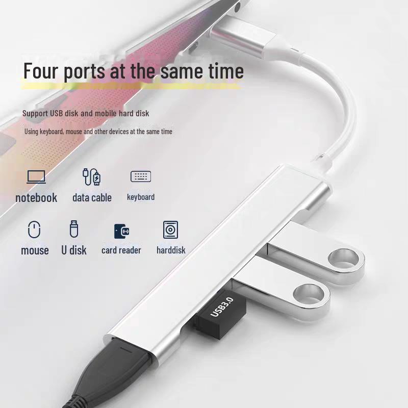 Hub tip C la USB 3.0 pentru computer, telefon, mouse, tastatură și cititor de carduri