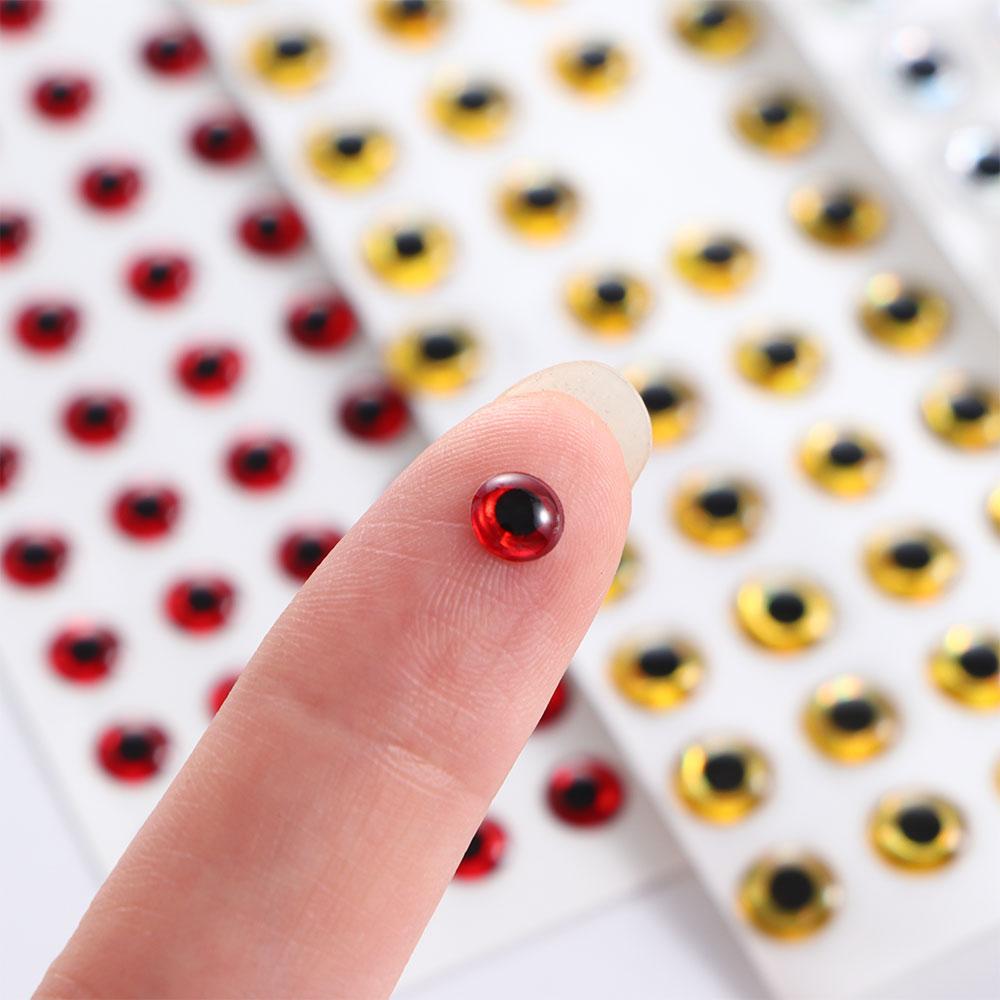 100pcs/lot Holographic 4mm 5mm 6mm Fishing Lure Eyes 3D Fish Eyes Artificial Fish Eyes DIY Eyes
