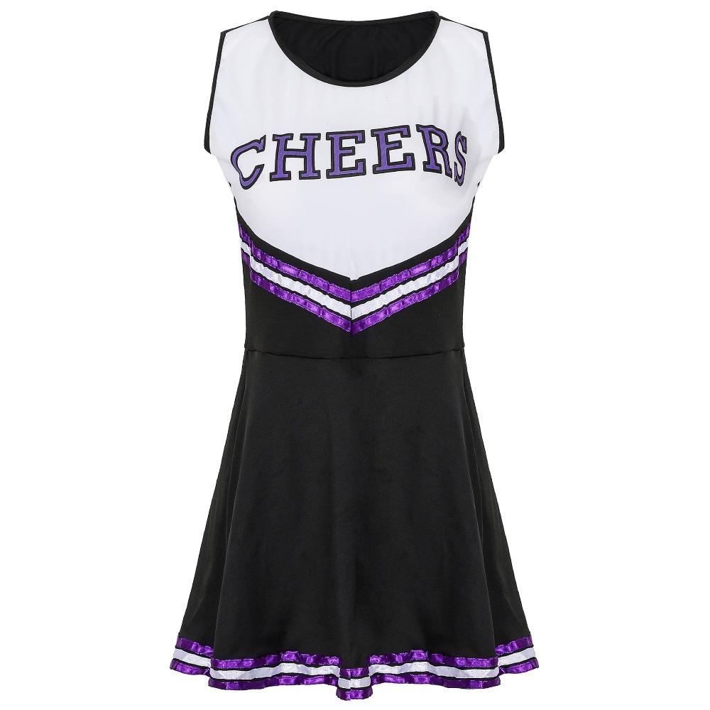 Sleeveless Cheerleader Short Skirt 2 PCS Set Girls Kids Party Holiday Cute Dress Homecoming Season Sport Performance Uniform Pom