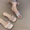 Gentle Wind Sandals Women's Shoes Summer 2025 New French Temperament Elegant Bow Open-toed Sandals