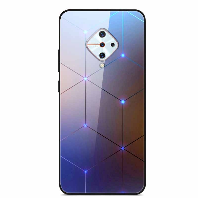 Tempered Glass Case For Vivo V17 Case Russia Glass Back Cover Soft Bumper For Vivo V17 Phone Cases V 17 Funda Y9s S1 Pro Coque