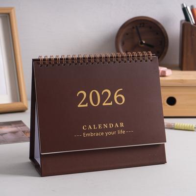 Calendrier de bureau à poser Mémo Écrivable 2026 Calendrier à rabat Pliable Portable Planificateur Académique Fournitures de bureau