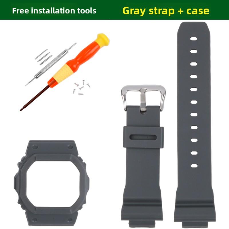 For Casio G-SHOCK DW-5600 GW-B5600 GW-M5610 mod kit Resin Watch Strap case DW5600 Silicone Rubber Watchband bezel wristband men