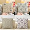European Retro Cushion Cover Natural Linen Double Sided Print Throw Pillow Case for Sofa Couch Home Decor