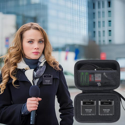 Lebakort Storage Case Compatible with TASCAM DR-10L/DR-10L Pro Lavalier Microphone Recorder