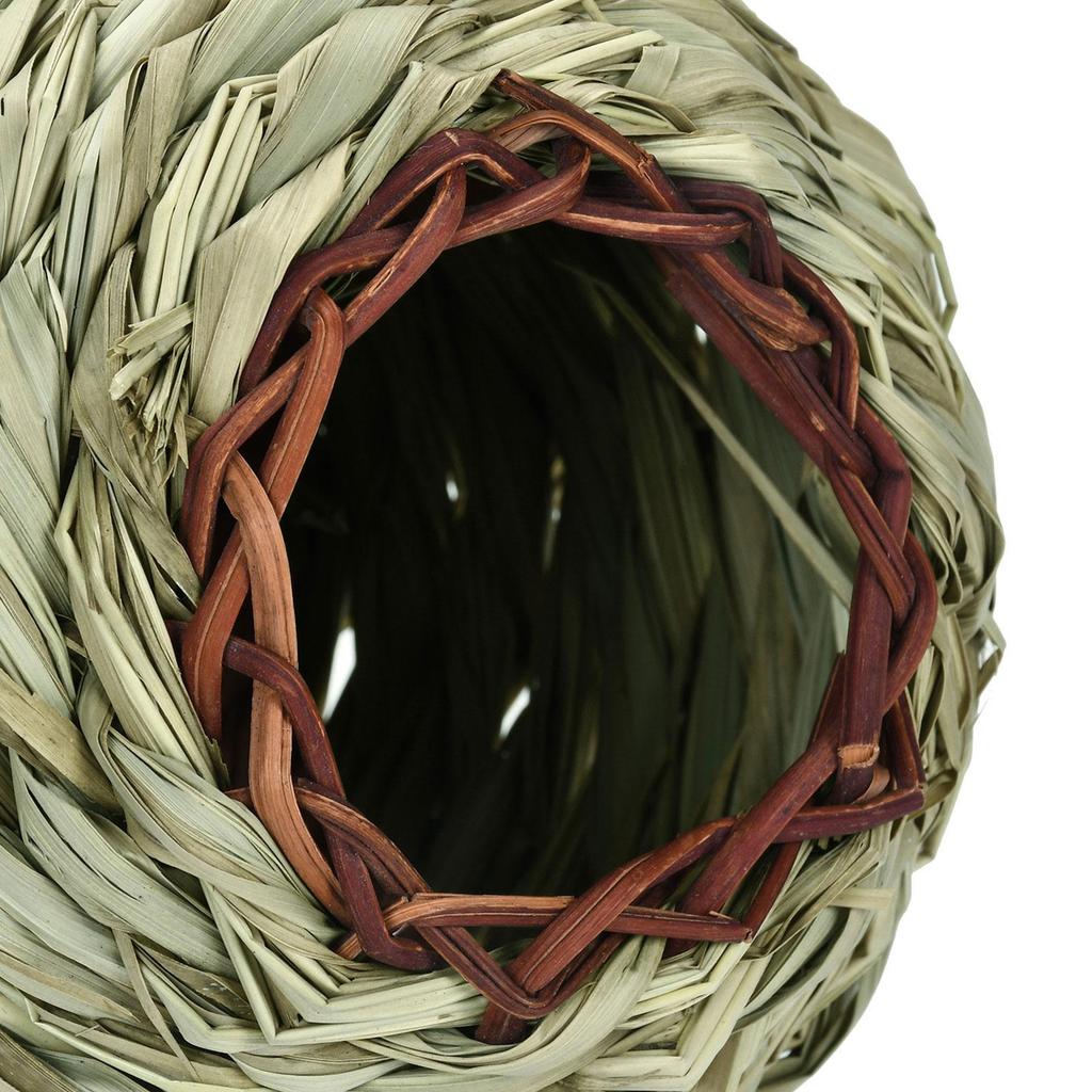 Hummingbird House Ball Shape Small Bird Nest Natural Hand Woven Hangable Animal Hut for Courtyard Garden Balcony Birdhouse