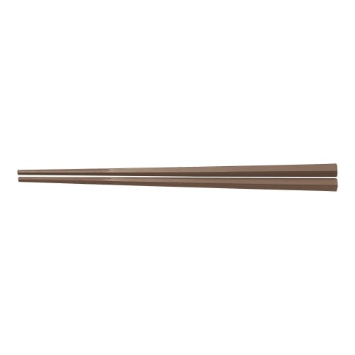 Akebono Sangyo Noodle Chopsticks, Brown, 19cm, Made in Japan, Commercial Use, Star-Shaped Tips for a Secure Grip, Pentagonal Handles for a Comfortable