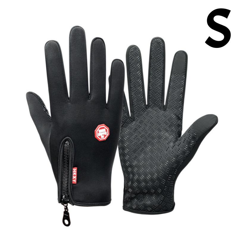 

Winter Cycling Gloves Windproof Waterproof Touchscreen Gloves with Zipped Closure for Skiing Mountaineering Outdoor Sports 4size