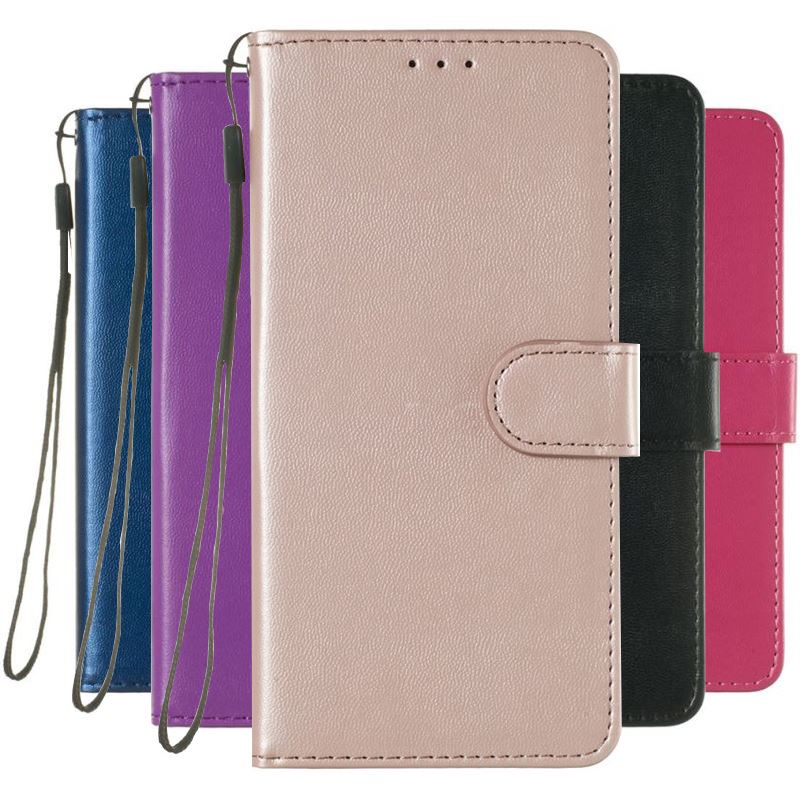 

Простой цветной чехол-кошелек премиум-класса из кожи с откидной крышкой и магнитной книгой, чехол с отделениями для кредитных карт для iPhone 12, Samsung Huawei
